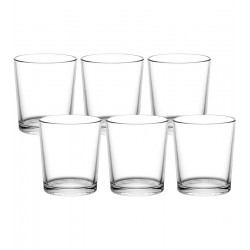 Jogo 6 Copos 400ml Baixo Huis De Vidro Hauskraft